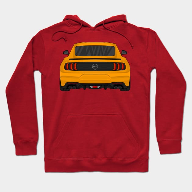 MUSTANG GT ORANGE Hoodie by VENZ0LIC